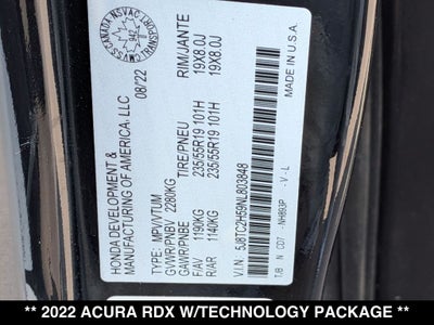 2022 Acura RDX Technology Package SH-AWD