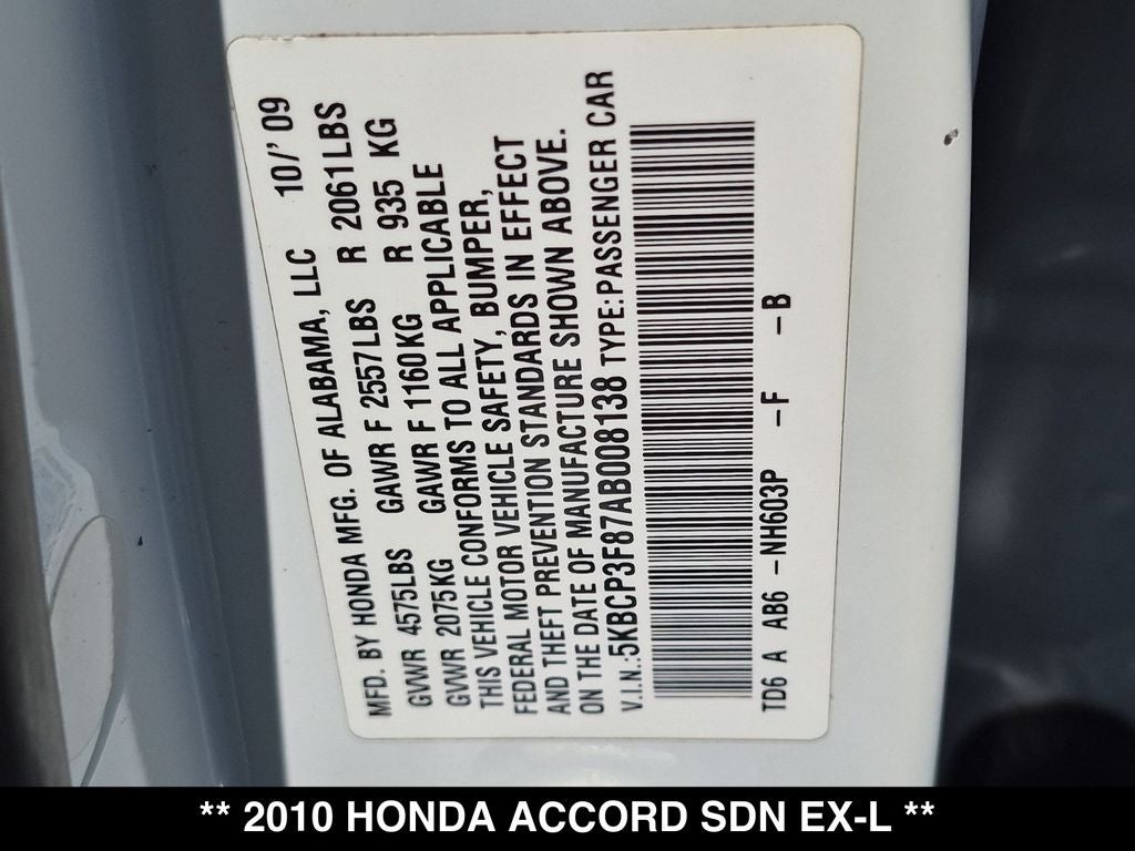 2010 Honda Accord EX-L 3.5
