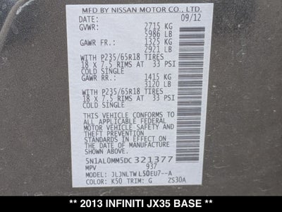 2013 INFINITI JX35 Base