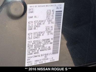 2016 Nissan Rogue S