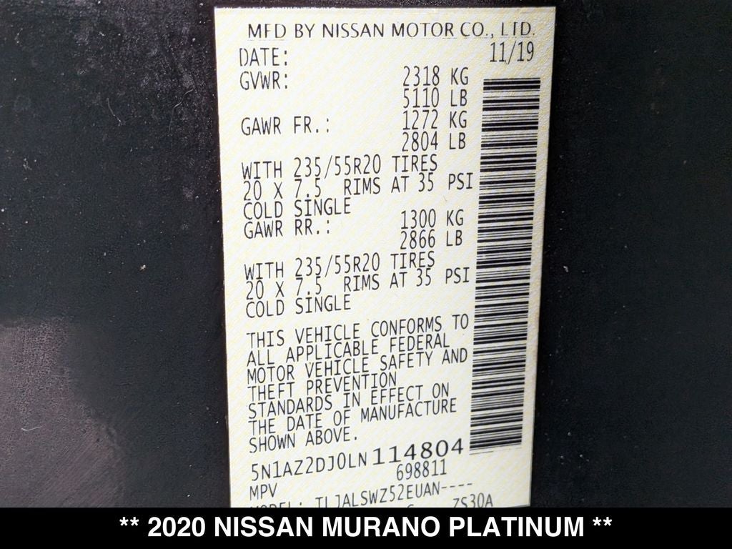 2020 Nissan Murano Platinum