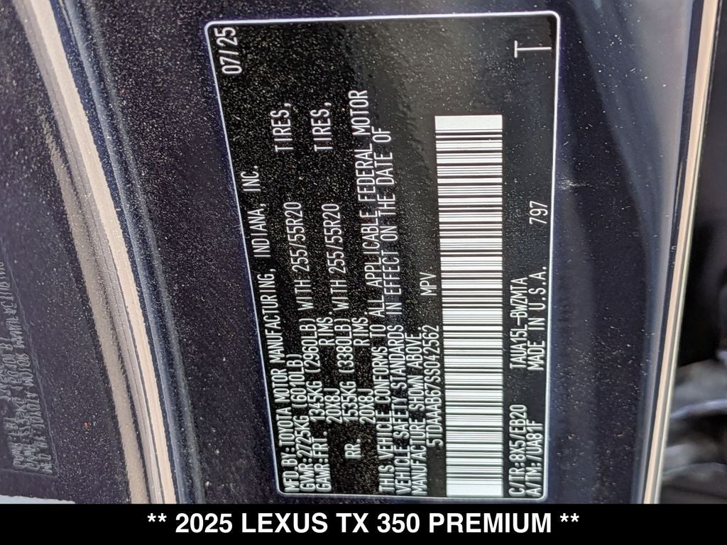 2025 Lexus TX 350 Premium