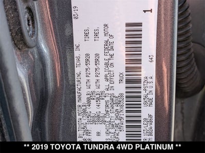 2019 Toyota Tundra Platinum 5.7L V8