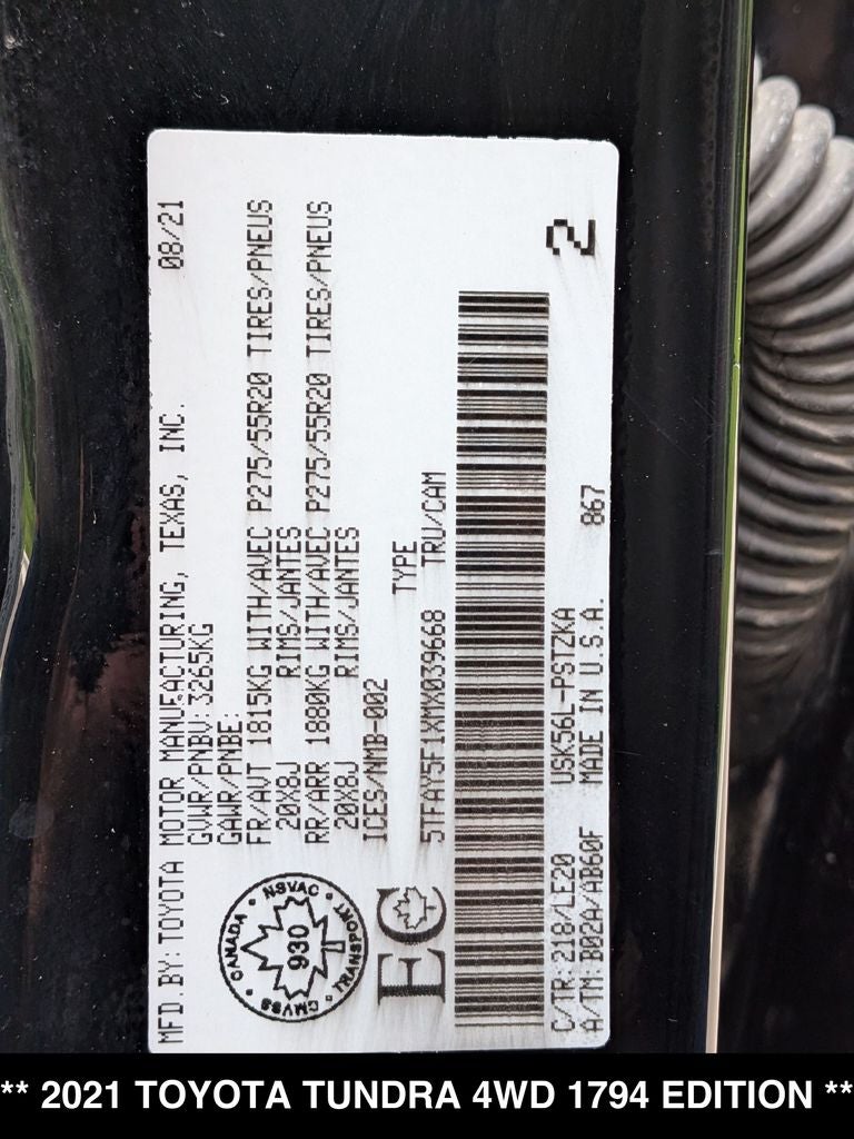 2021 Toyota Tundra Platinum