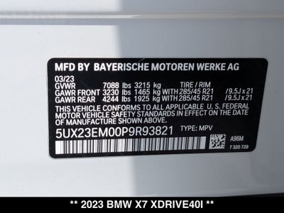 2023 BMW X7 xDrive40i