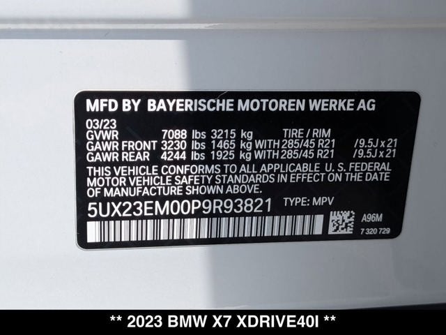 2023 BMW X7 xDrive40i