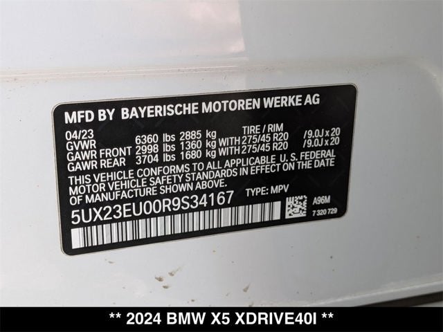 2024 BMW X5 xDrive40i