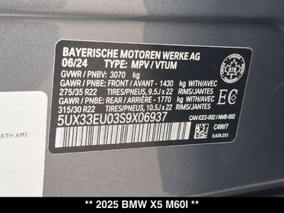 2025 BMW X5 M60i Premium Enhanced Package