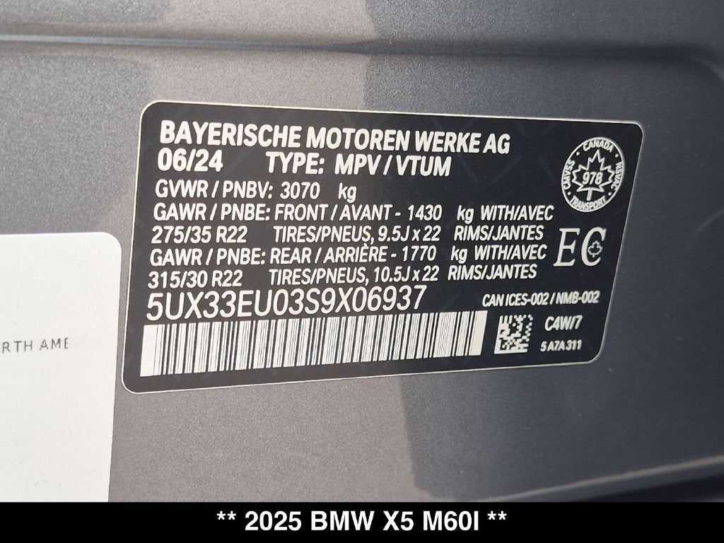 2025 BMW X5 M60i Premium Enhanced Package