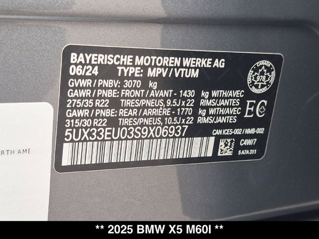 2025 BMW X5 M60i Premium Enhanced Package
