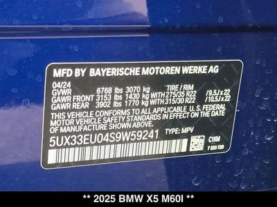 2025 BMW X5 M60i