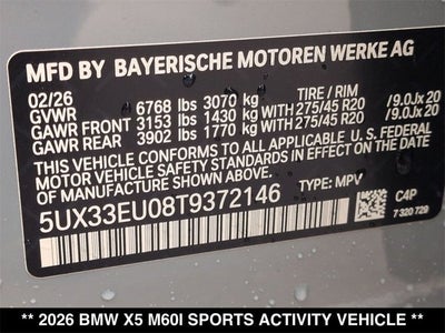 2026 BMW X5 M60i