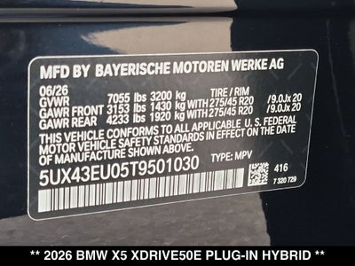 2026 BMW X5 xDrive50e