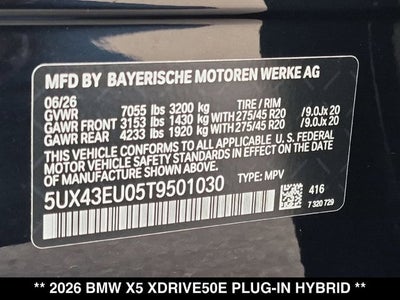 2026 BMW X5 xDrive50e