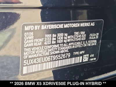 2026 BMW X5 xDrive50e