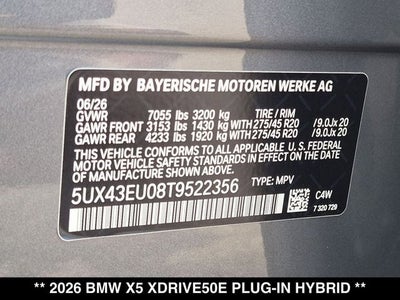 2026 BMW X5 xDrive50e