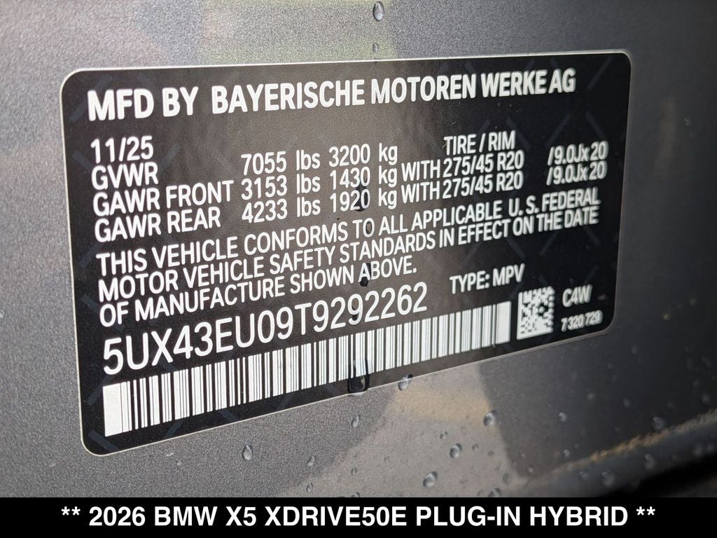 2026 BMW X5 xDrive50e