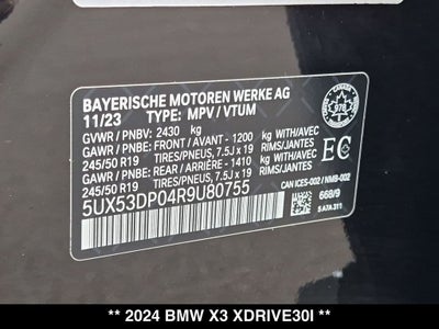 2024 BMW X3 xDrive30i
