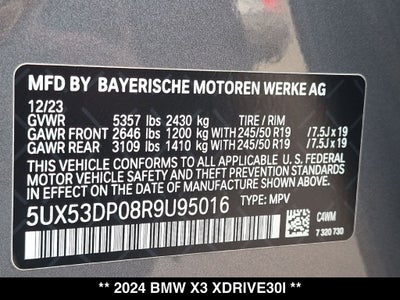 2024 BMW X3 xDrive30i