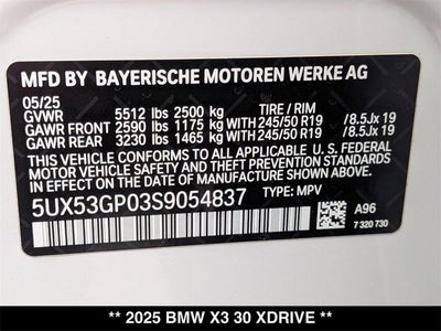 2025 BMW X3 30 xDrive