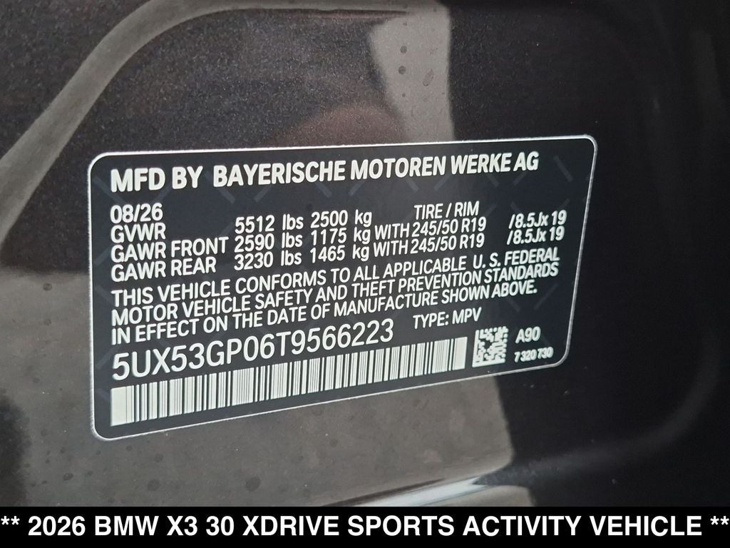 2026 BMW X3 30 xDrive