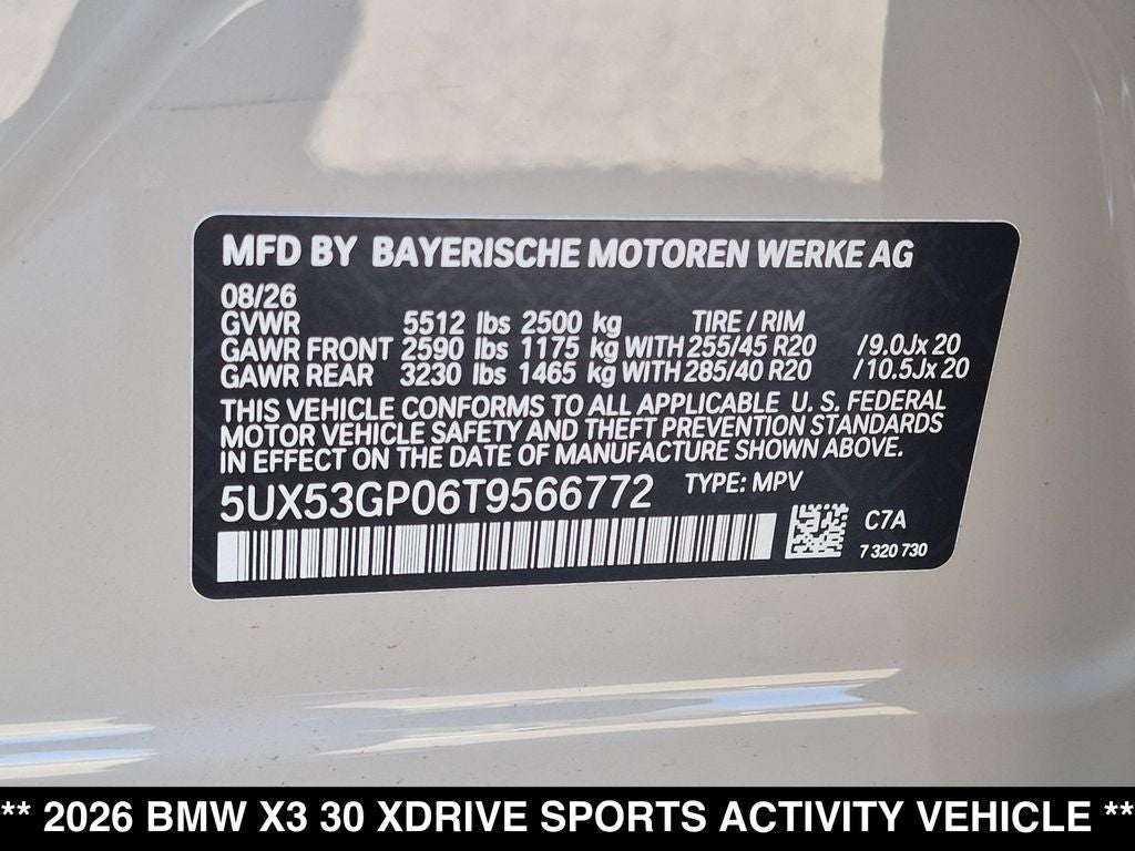 2026 BMW X3 30 xDrive