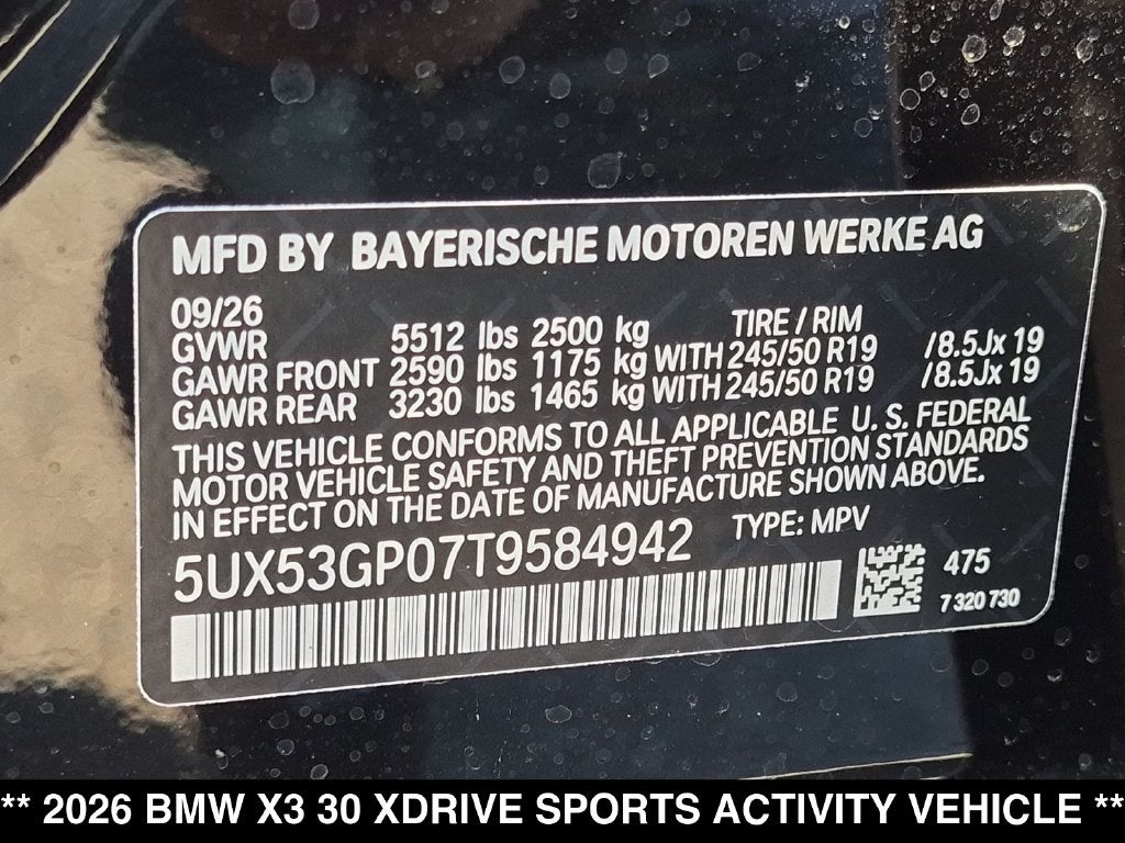 2026 BMW X3 30 xDrive