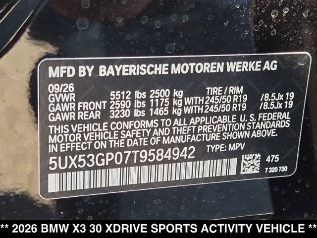 2026 BMW X3 30 xDrive
