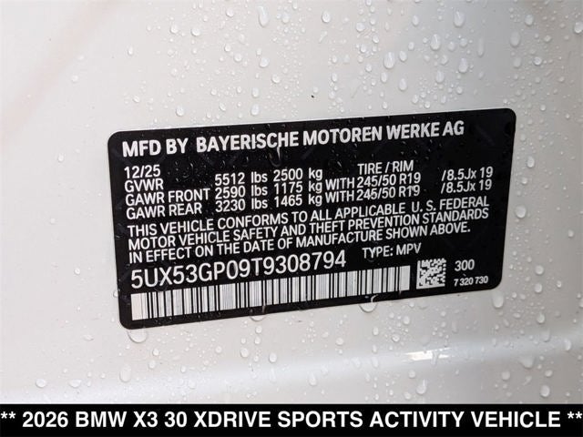 2026 BMW X3 30 xDrive