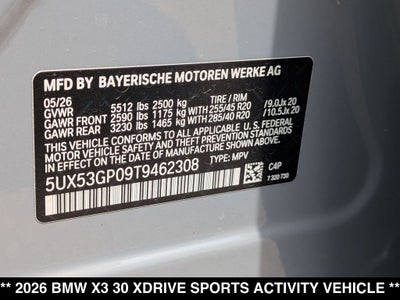 2026 BMW X3 30 xDrive
