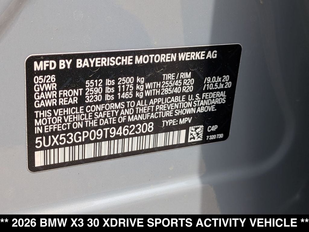 2026 BMW X3 30 xDrive