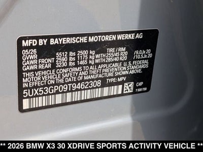 2026 BMW X3 30 xDrive