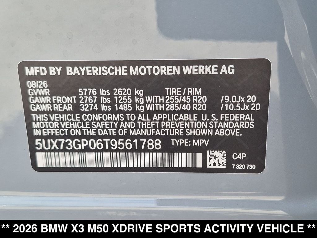 2026 BMW X3 M50 xDrive