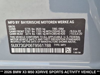 2026 BMW X3 M50 xDrive