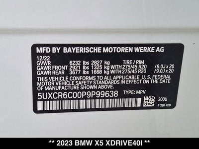 2023 BMW X5 xDrive40i