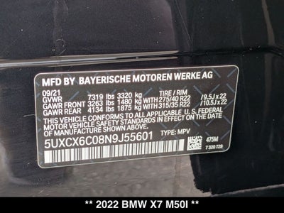 2022 BMW X7 M50i