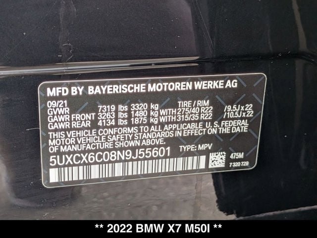 2022 BMW X7 M50i M-Sport
