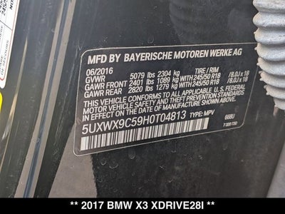 2017 BMW X3 xDrive28i