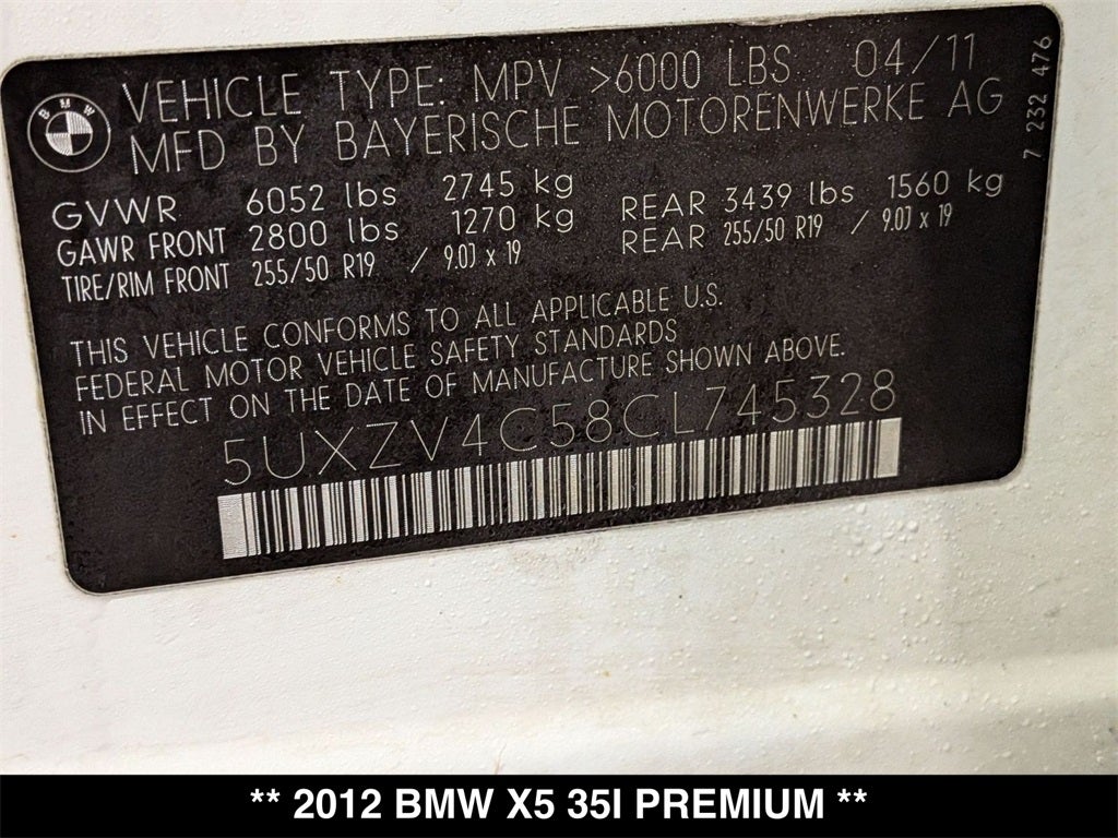 2012 BMW X5 xDrive35i Premium