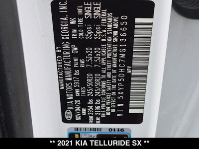 2021 Kia Telluride SX