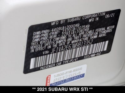 2021 Subaru WRX STi