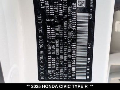 2025 Honda Civic Type R Base