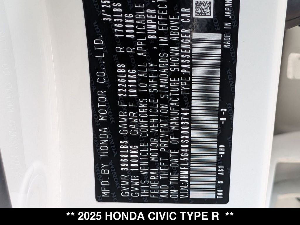 2025 Honda Civic Type R Base