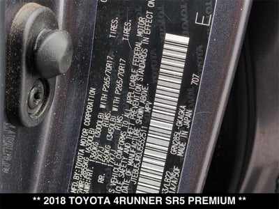 2018 Toyota 4Runner SR5 Premium