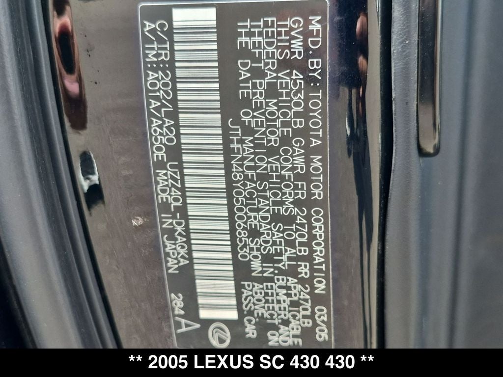 2005 Lexus SC 430