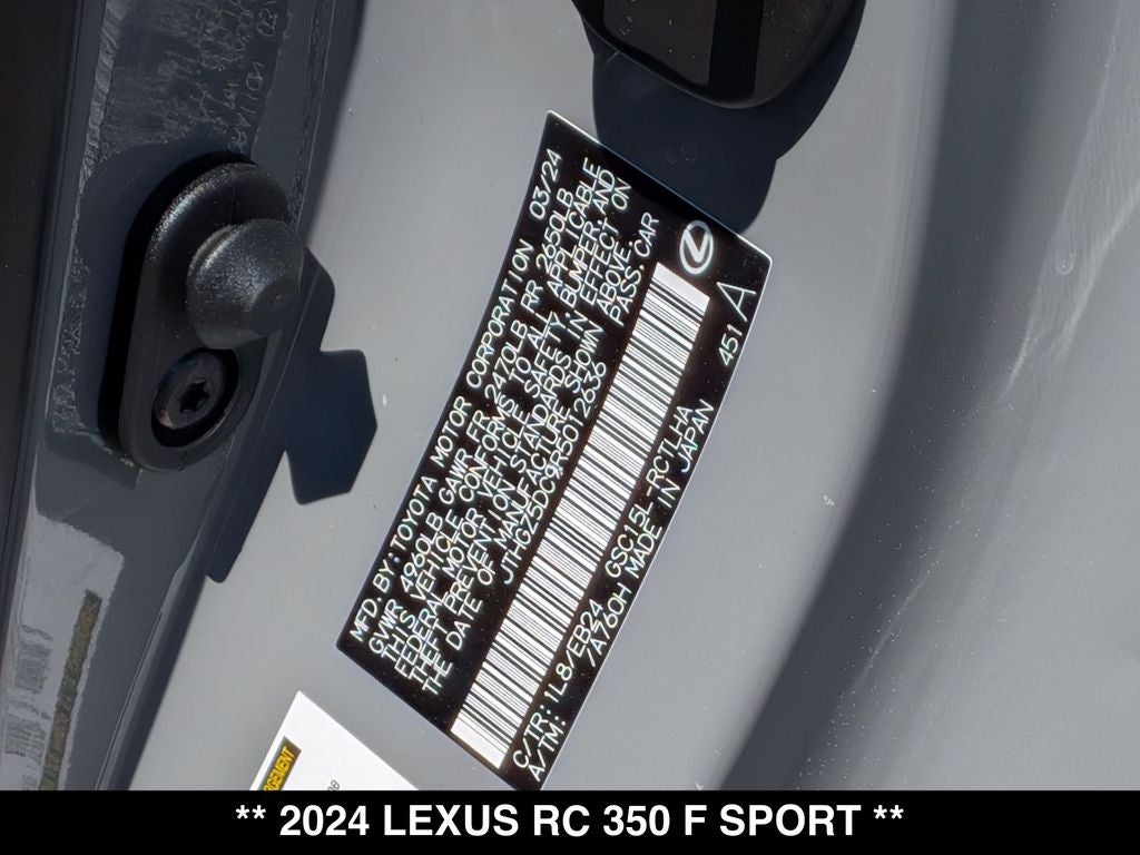 2024 Lexus RC 350 F Sport