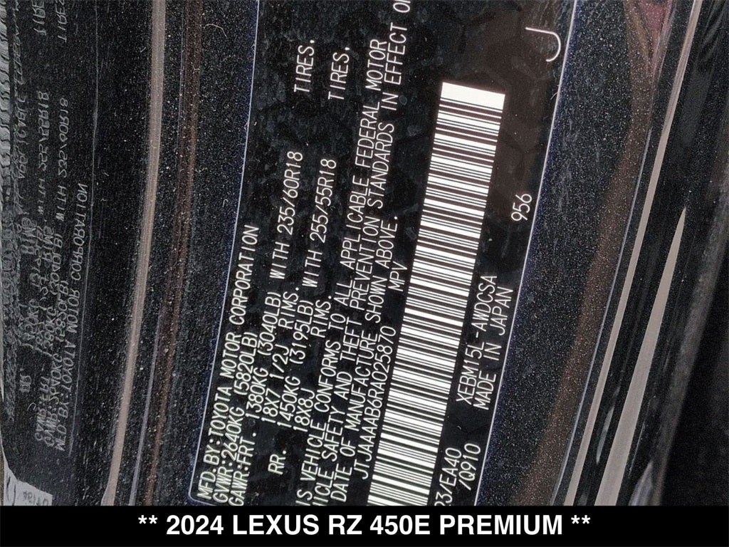 2024 Lexus RZ 450e Premium