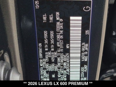 2026 Lexus LX 600 Premium