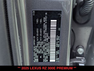 2025 Lexus RZ 300e Premium