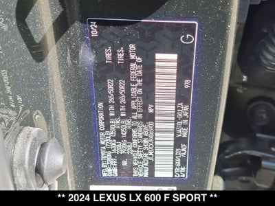 2024 Lexus LX 600 F SPORT
